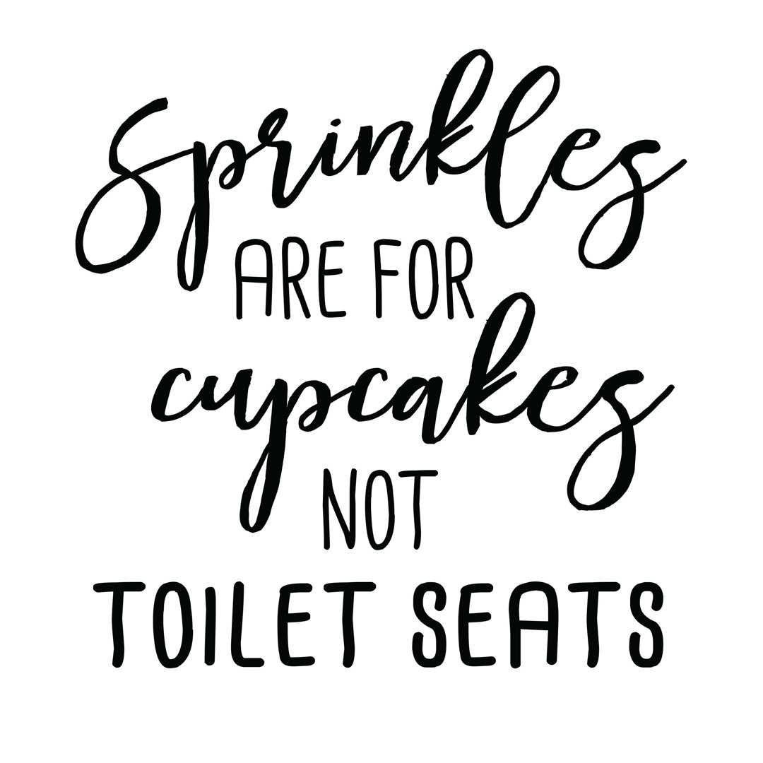 Sprinkles Are For Cupcakes Not Toilet Seats - Wrapped Canvas Print