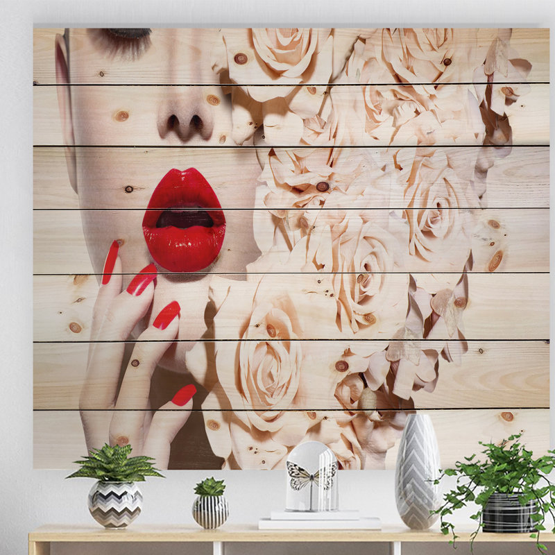 « mode sexy femme avec fleurs » Sensual, H 36 po x l 46 po x P 0,78 po, Bois