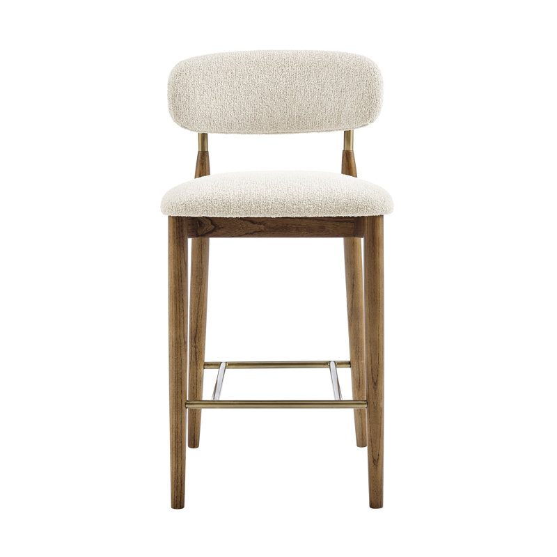 Yeva Fabric Counter Stool, Palladian Beige, Brown