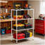 Étagère de rangement polyvalente en métal, étagère en fil métallique réglable à 4 niveaux robustes - étagères de rangement robustes, étagère de rangement robuste et pratique pour la salle de lavage, la salle de bain, la cuisine et les petits espaces-1269563537