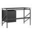 O'Brien Glass Top Metal Base Writing Desk