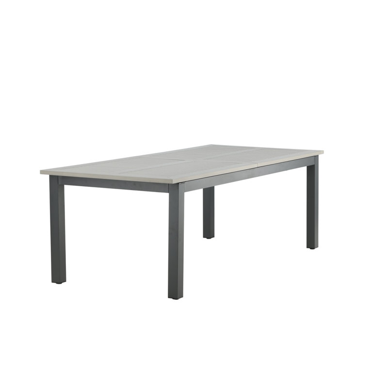 Jayesh Rectangular Extendable Outdoor Dining Table , cm W cm D, H74 x L224 x W100cm, Black