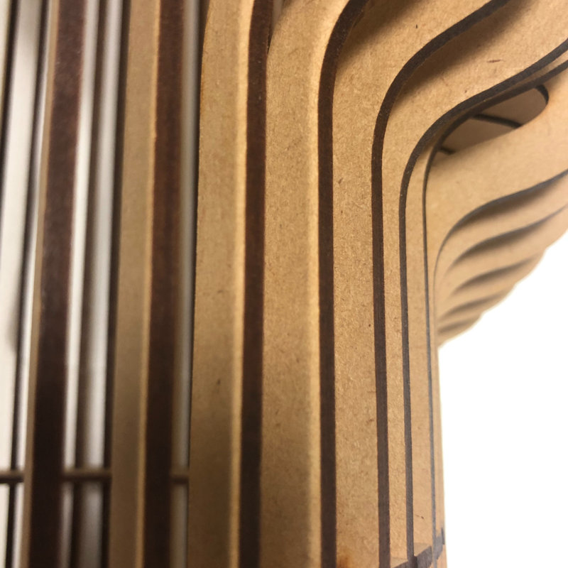 25cm H Wood Bell Pendant Shade ( Screw On ) in Natural Wood