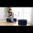 Upholstered Round Pouf Ottoman And Square Foot Rest-467784185