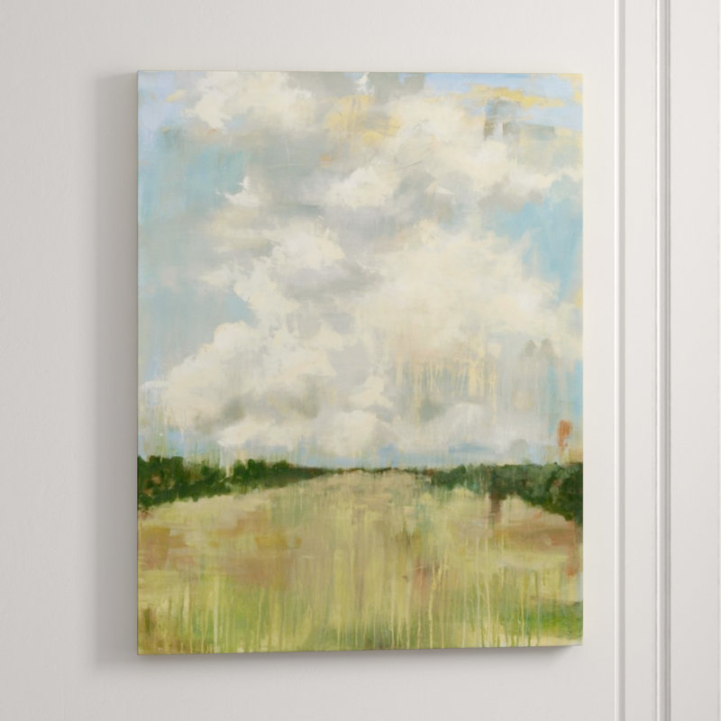 Fleecy Of Clouds Painting by Keegan Stewart, 61" H x 47" W, Knife Gel