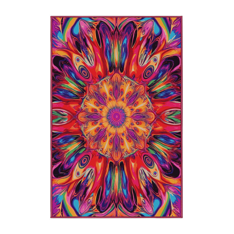 Neon Reverie Rug, Rectangle 5' x 8'