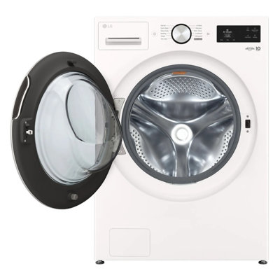 Lg 5.0 Cu Ft Mega Capacity Smart Front Load Washer Washing Machine In Alpine White