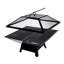Petit foyer carré portable BBQ Party