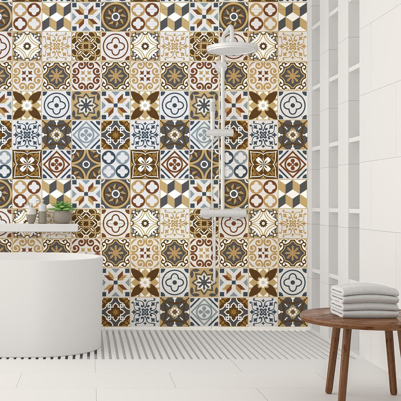 38.1cm W x 38.1cm L Vinyl Peel and Stick Mosaic Tile