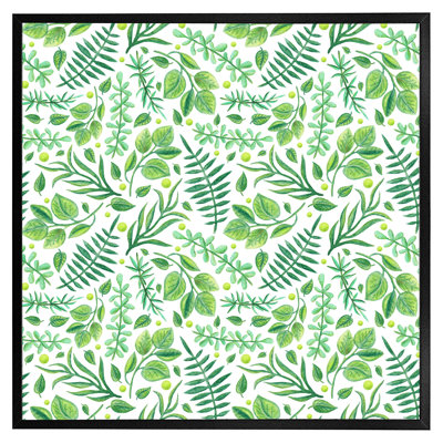 Tiphonnet Mixed Green Leaves - Single Picture Frame Print
