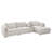 Modular Sectional Sofa With Storage Console And Movable Ottoman