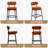 Sherpa Counter Height Bar Stools Set of 4 Modern Upholstered Barstools with Curved Open Back/Round Seat Boucle Comfortable Bar Chairs for Kitchen Island, 24.6 Inch-745429708