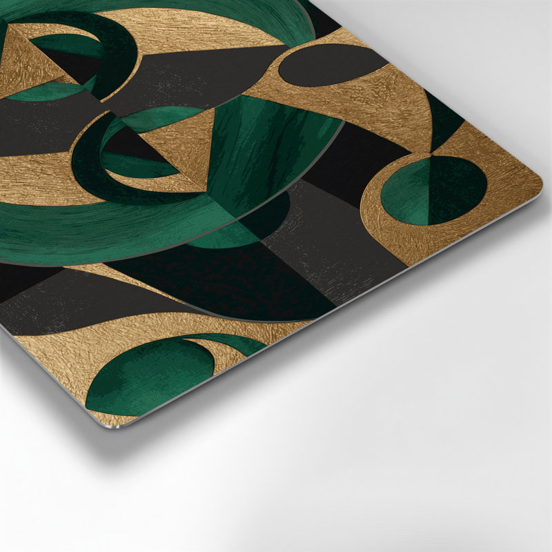 Abstract Shapes 28 Grey Metal Wall Art, 11" H x 14" W
