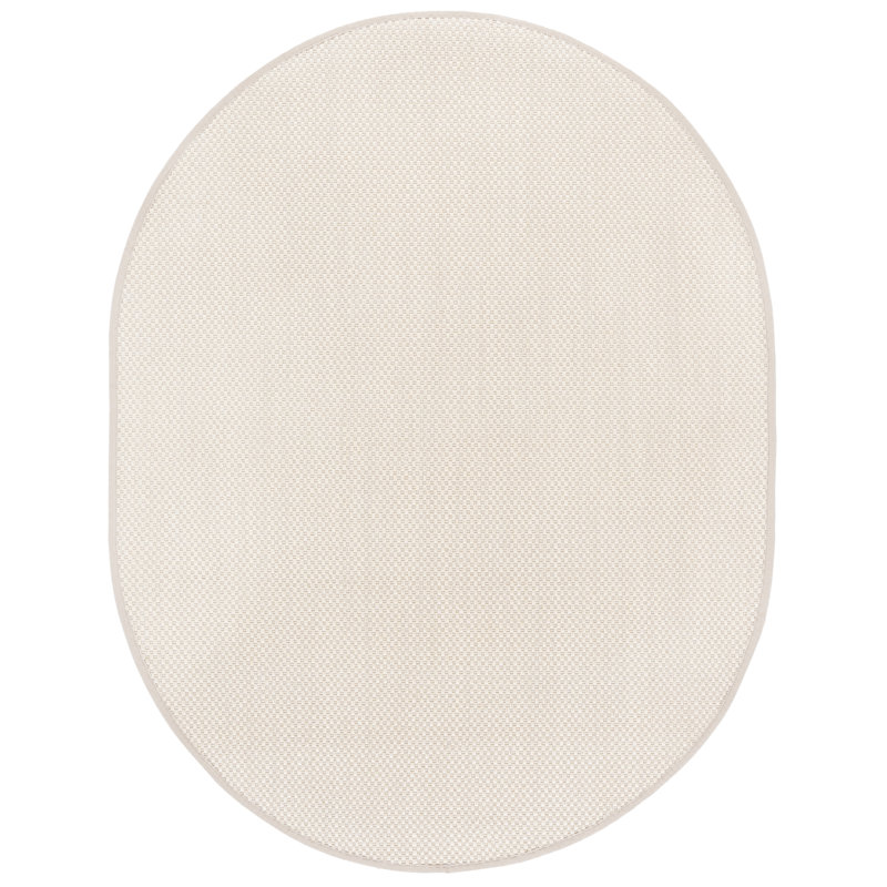 Tapis de couleur unie en fibre de sisal Chaidez, Ovale 6 pi x 8 pi