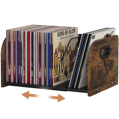 Support de rangement pour disque vinyle, support de support extensible avec cloison mobile, rangement pour album de LP 110