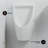 Voltaire Waterless Urinal in White