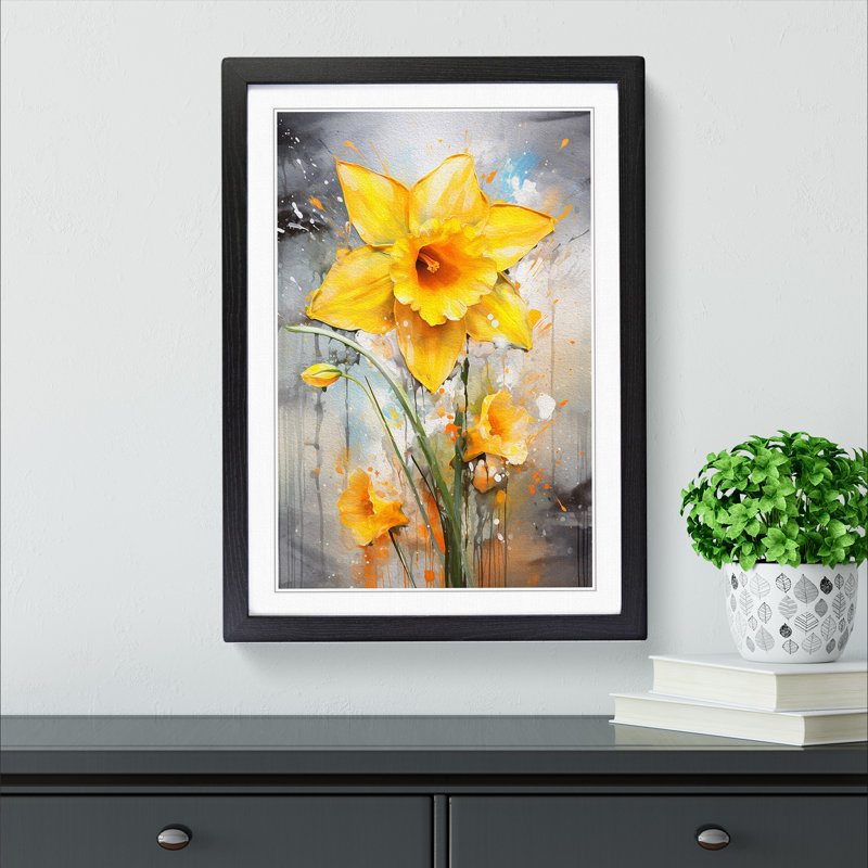 Single Picture Frame Print on Wood, Black Framed, 46cm H x 34cm W
