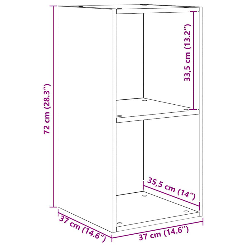 TV Cabinet Set Wall-Mounted 3 Pcs 37 X 37 X 107 Cm, Old Wood