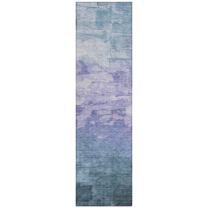 Tapis intérieur / extérieur lavable en machine Claudian, Tapis de couloir 2 pi 3 po x 7 pi 6 po
