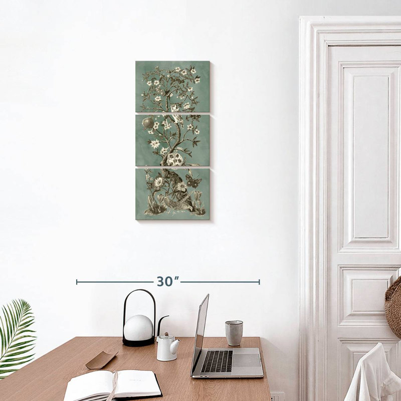 Chinoiserie patine I, H 27 po x l 12 po