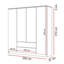 Queneisha Wardrobe 4D2SZ Kashmir with Drawers