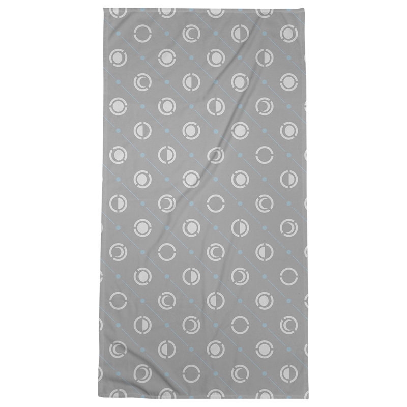 Skeffingt Beach Towel, Gray/Cream/Dark Blue