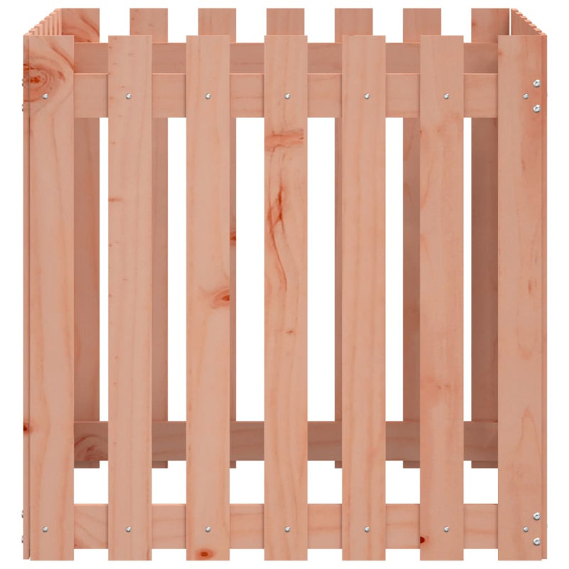 Nabeela Wood Planter Box, 70cm H x 70cm W x 70cm D, Red Brown