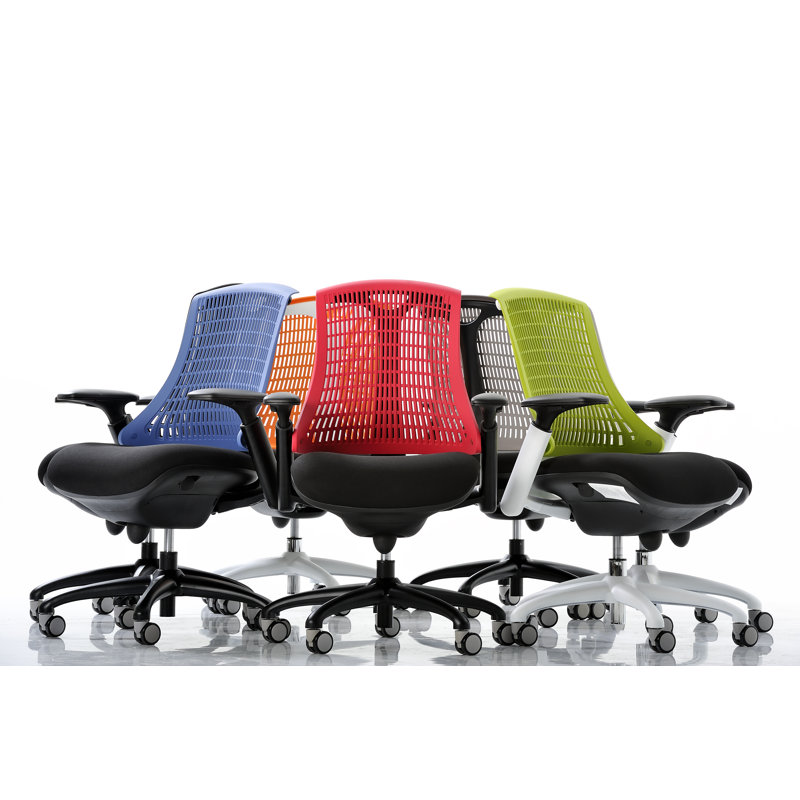 Creusette Polyester Blend Office Chair, Orange, White
