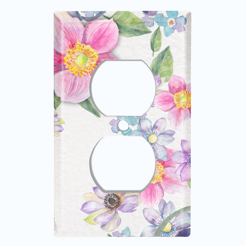 Patterned 1 - Gang Toggle Light Switch Standard Wall Plate
