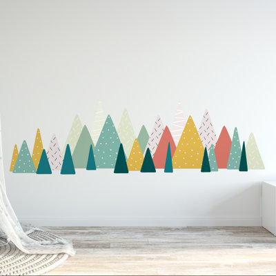 Large Scandinavian Mountains Mix Kids Wall Sticker