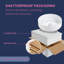 Lavabo de salle de bain rond encastré 16 po, lavabo en céramique blanc brillant, moderne pour meuble-lavabo, facile à nettoyer
