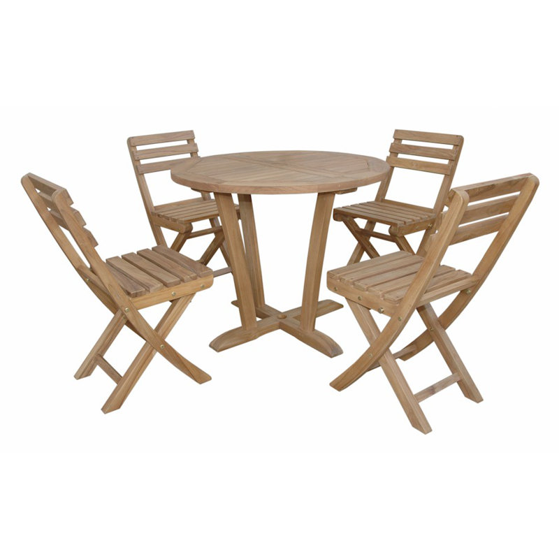 Descanso Alabama Outdoor 5 - Piece Teak Dining Set
