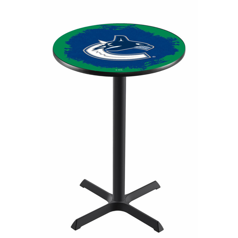 NHL Pub Table, Vancouver Canucks, 36" H x 30" L x 30" W