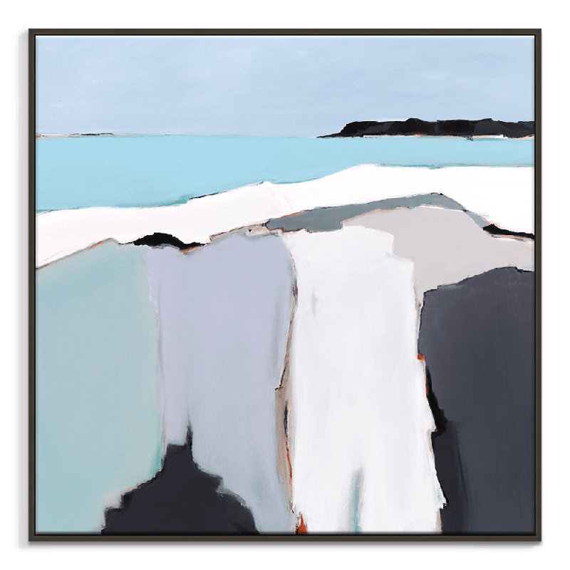 Thinking Of Home by Brenda Meynell - Painting, 102cm H x 102cm W x 5cm D, Black Framed Canvas