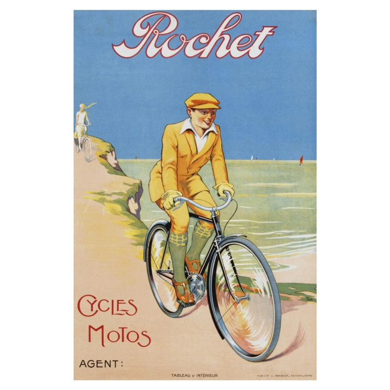 Affiche «Rochet Cycles Motos» par Inconnu - Estampe numérique, H 40 po x l 32 po