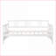 Lit de jour simple en bois de pin avec lit gigogne - Aucun sommier requis, blanc, parfait pour les petits espaces-1972929113-1972929112