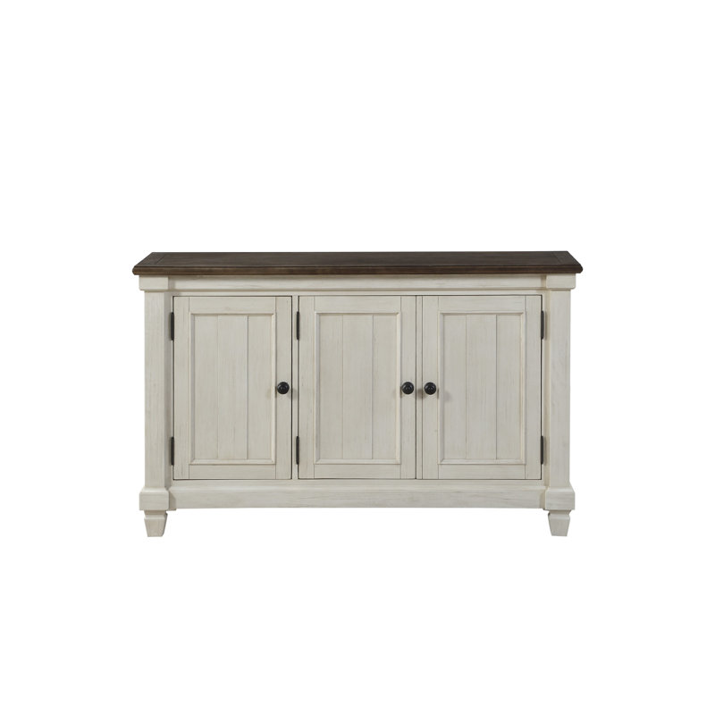 Buffet de cuisine antique 1pc avec 2 armoires de rangement et tablettes réglables