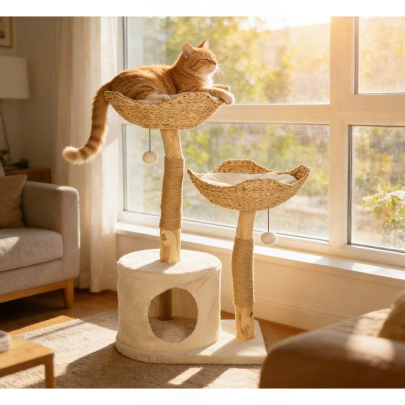 Arbre à chat, arbre à chat avec poteau à griffer