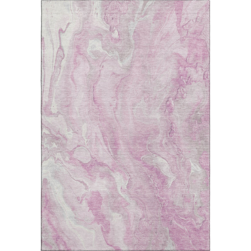 Tapis abstrait Varroville AMF1707 lavable à la machine de qualité supérieure, Rectangle 10 pi x 14 pi