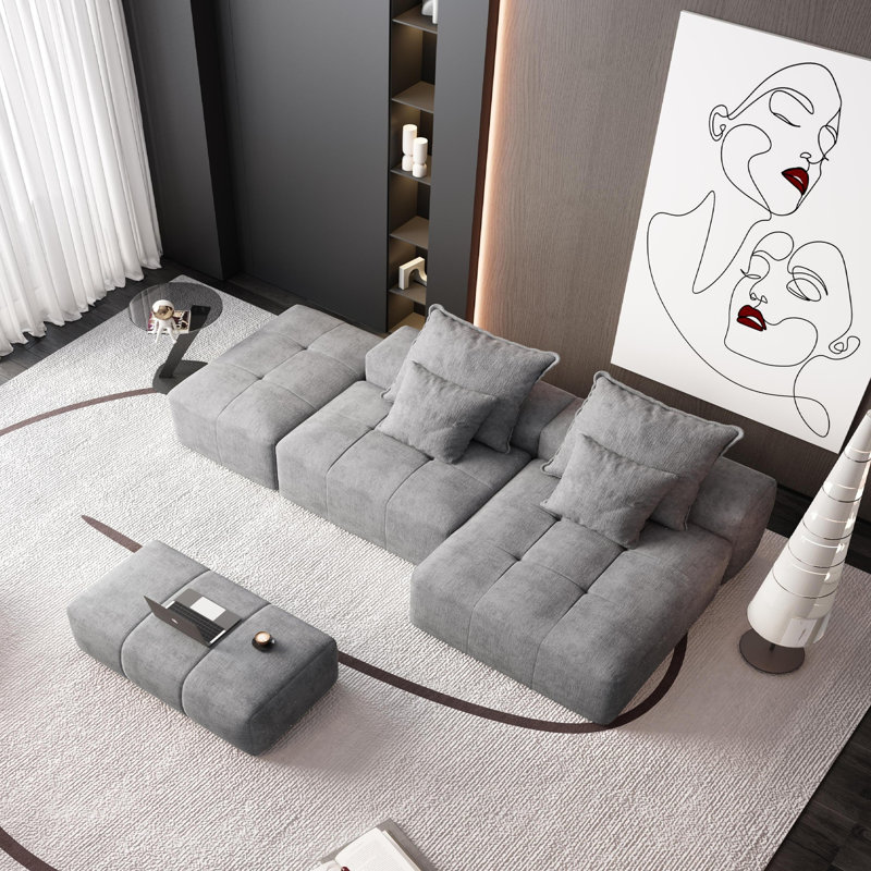 Canapé modulaire surdimensionné Modern, Gris