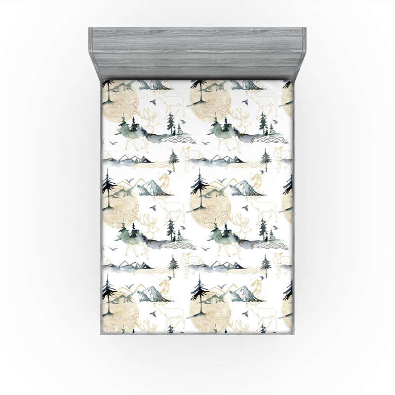 Drap-housse Ambesonne Wild Nature, Drap-housse de taille double