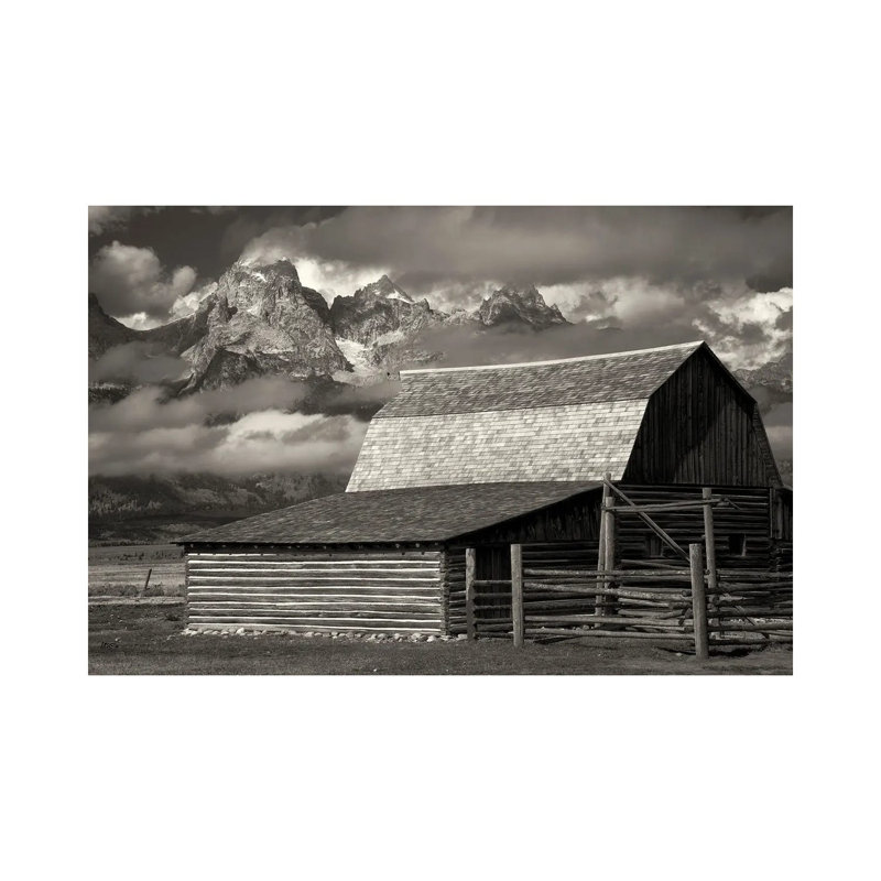 Teton Barn II 1 Piece Wall Art on Canvas, 66.04 cm H x 45.72 cm W x 1.91 cm D, Canvas