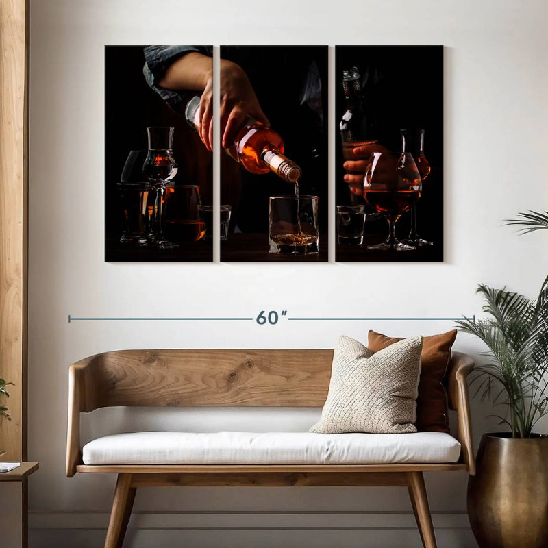 Yarlin Bartender Pouring Drinks, 32" H x 50" W