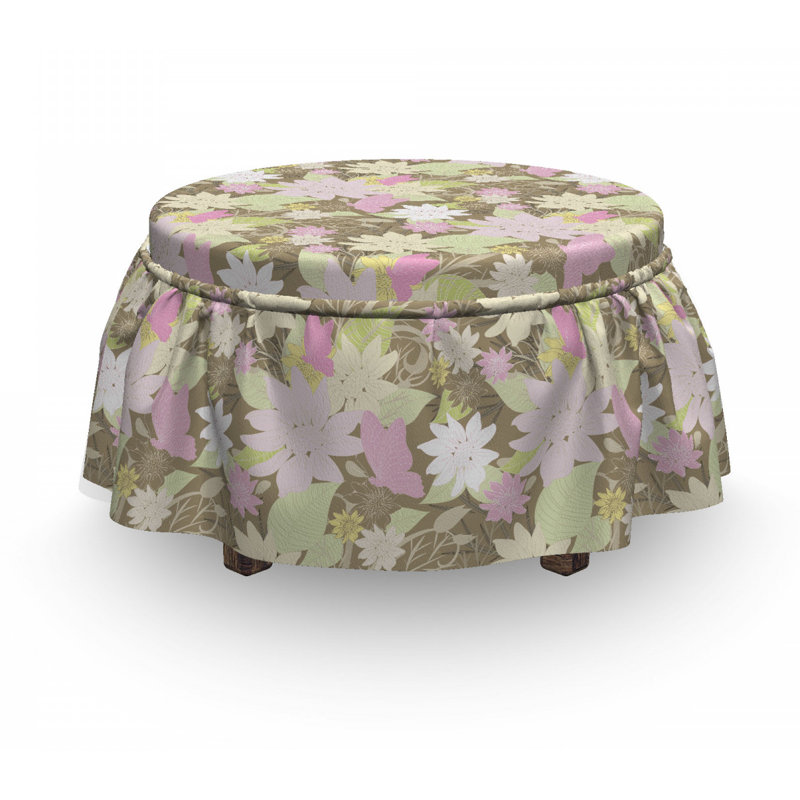Housse pour repose-pieds doux pour jardin anglais
