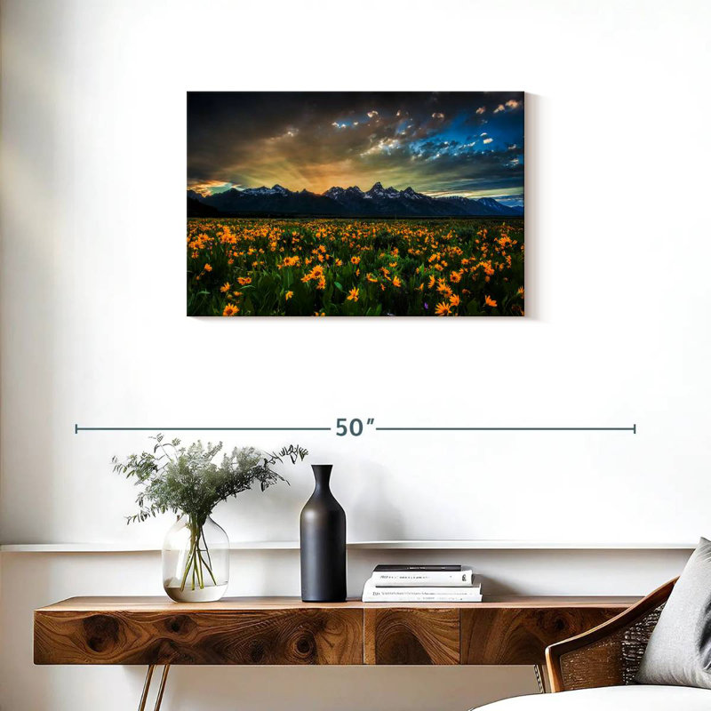 Alvord Grand Teton Sunrays, 20" H x 30" W