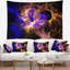 Abstrait ailes d'anges bleues en tapisserie noire-28505656