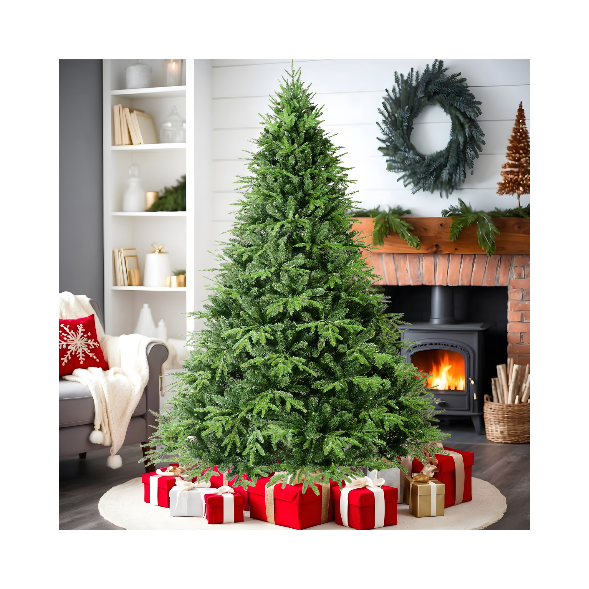 PE/PVC hybrid Christmas tree, 7.5'