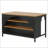 Farmhouse Kitchen Island: Storage Shelf & Bistro Bar Unit
