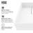 Bryant 15" L x 15" W x 5" H Matte White Handmade Square Vessel Bathroom Sink