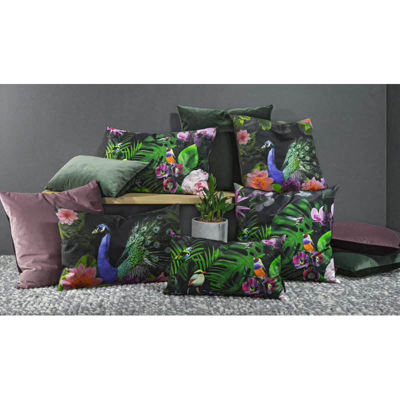 Coussin décoratif oiseaux Floralia